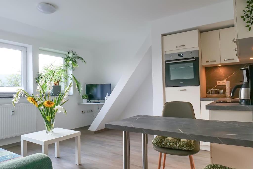 Wunderschoene Ferienwohnung Mit Balkon In Aue Exterior foto